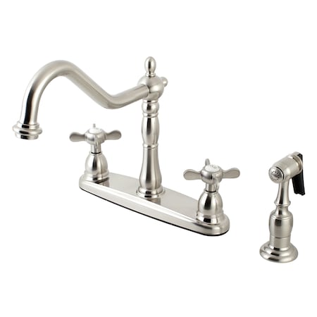 Kingston Brass Essex Centerset Kitchen Faucet, Brushed Nickel KB1758BEXBS